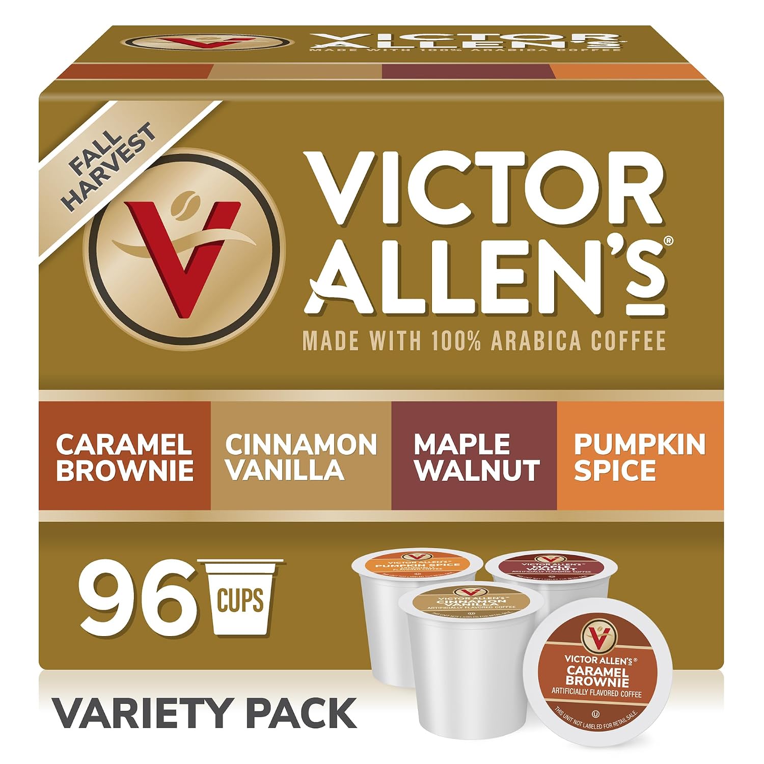 Flavored & Unflavored Coffee Variety Pack for K-Cup® Keurig 2.0® Brewers, 96 Count Victor Allen’s Coffee® Single Serve Coffee Pods