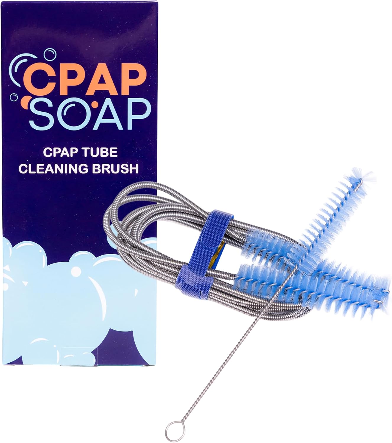 CPAP Cleaning Kit and Supplies for Mask, Hose, and Accessories - 1-Gallon Collapsible Wash Basin, 6ft Brush Set