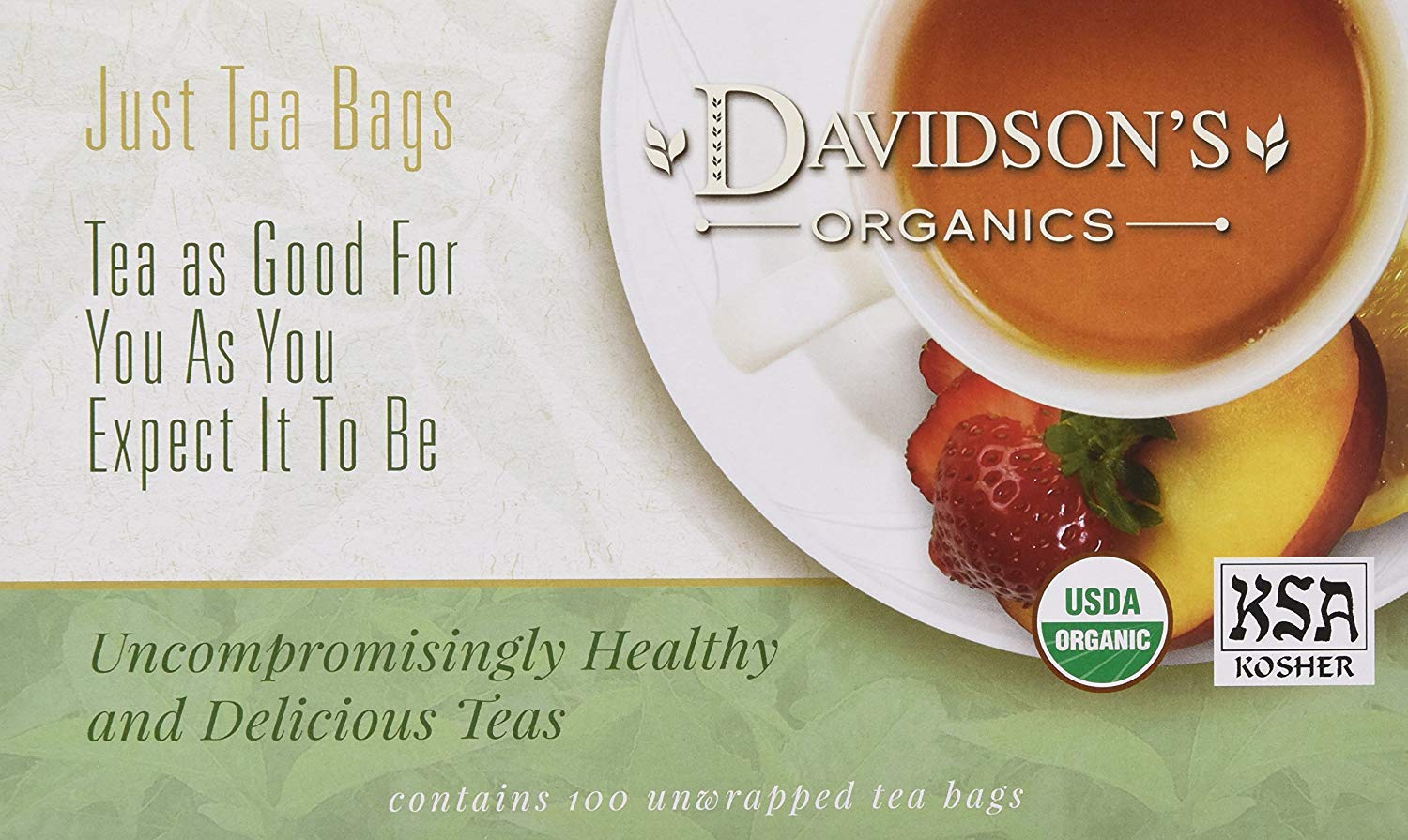 Davidson's Organics, Yerba Mate, 100-count Unwrapped Tea Bags
