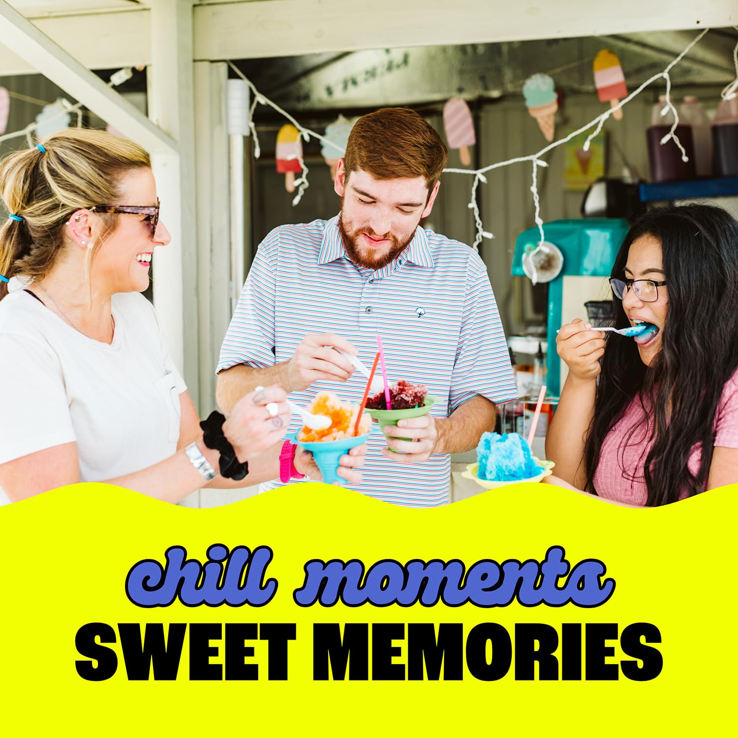 Hawaiian Shaved Ice Blue Raspberry Syrup - Made Nut Soy Dairy Free in the USA - Flavor Fluffy Shaved & Crunchy Snow Cone - Shelf Stable After Opening - Makes 8 Servings - 16 ounces