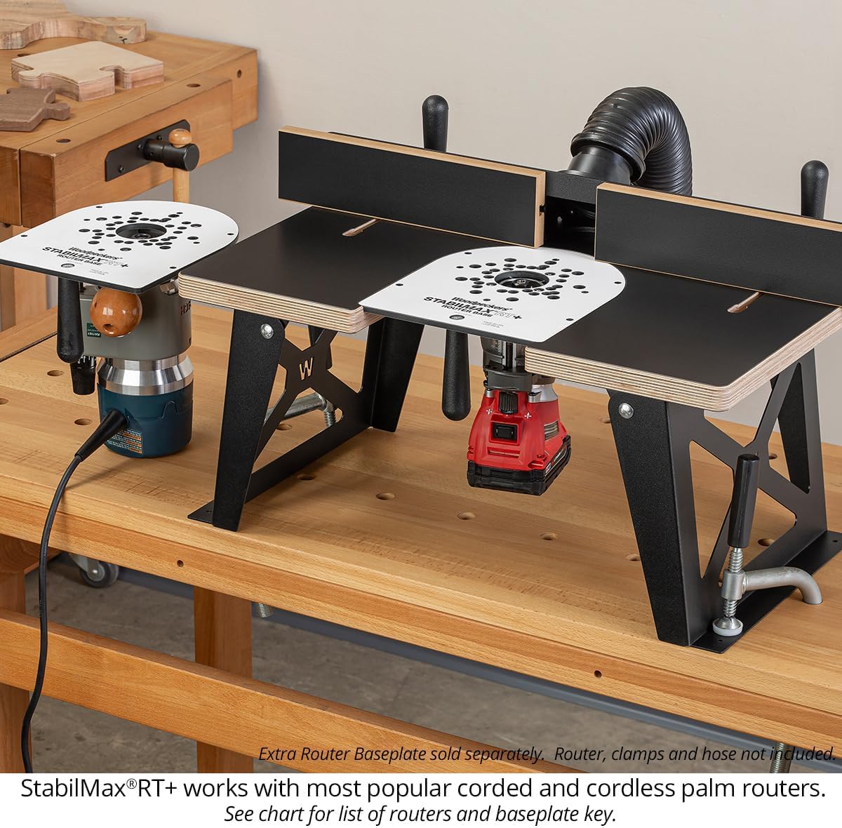 Woodpeckers StabilMaxRT+ Router Table System, USA Made Portable Benchtop Router Table
