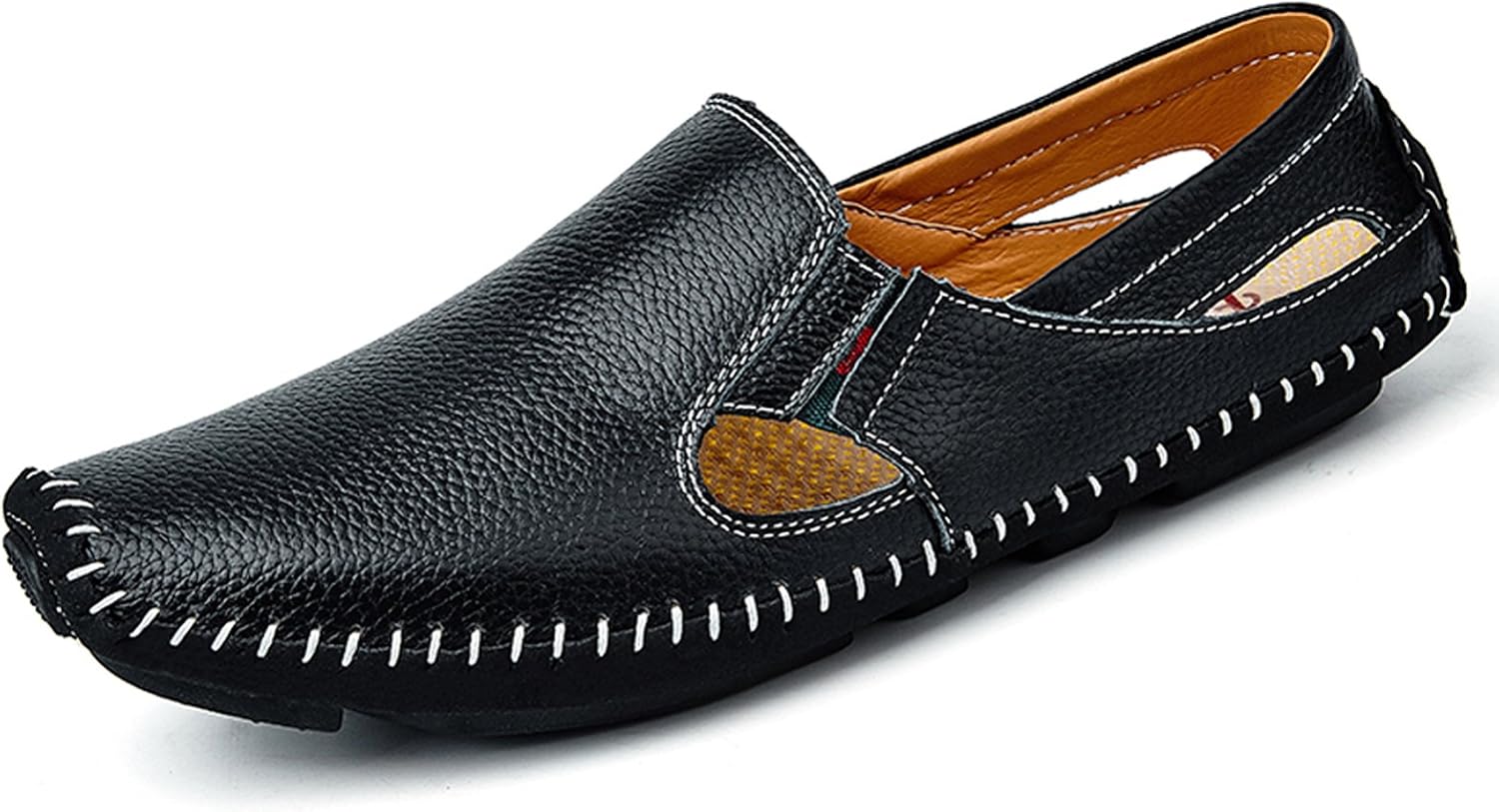 Men's Driving Shoes Leather Slipper Casual Slip on Loafers | Top Grain Leather Upper, Moccasin Toe, Slip-on, Traction Rubber Outsole, Mens Dress Shoes, Mens Casual Loafers