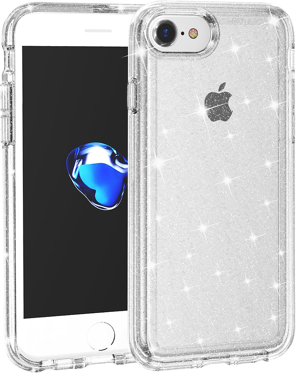 TENOC Phone Case Compatible with iPhone SE (2nd 2020 and 3rd 2022 Generation) & iPhone 7 & iPhone 8, Clear Case Shockproof Protective Bumper Slim Cover for 4.7 Inch