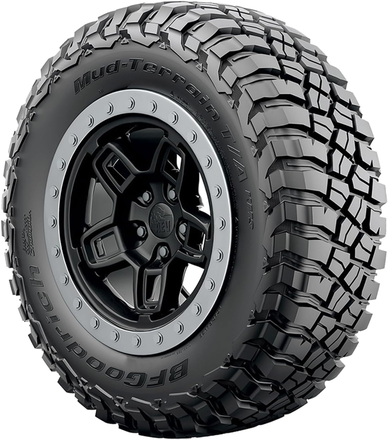 BFGoodrich Mud Terrain T/A KM3 Radial Car Tire for Light Trucks, SUVs, and Crossovers, 32x10.00R15NHS/8PR Q 124Q | ATV & UTV Mud Terrain All Season Traction 124Q Rated D (8 Ply) Radial Construction Raised Black Letters Tire