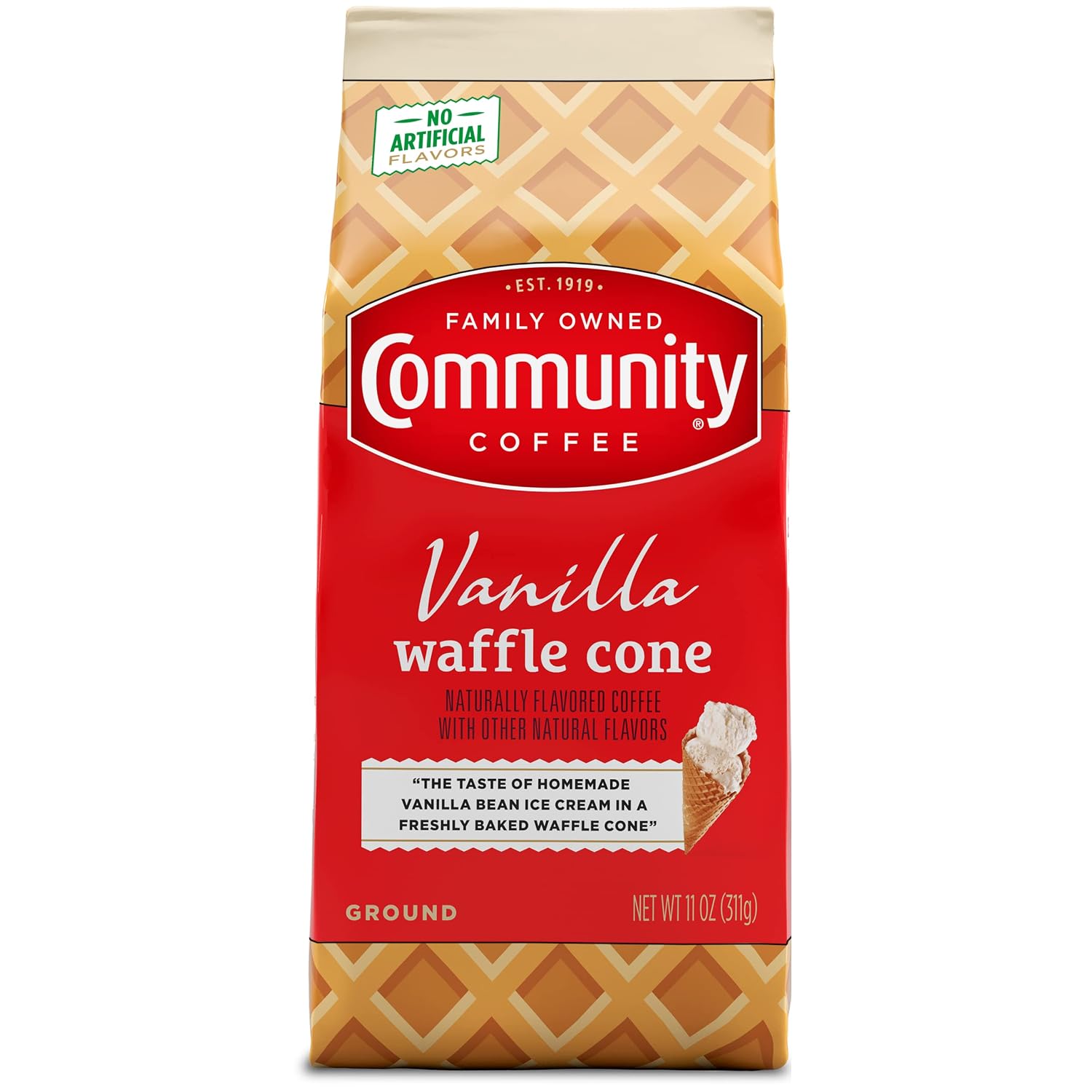 Community Coffee Caramel Cookie Butter Flavored 12 Ounces, Medium Roast Ground Coffee, 12 Ounce Bag (Pack of 1)
