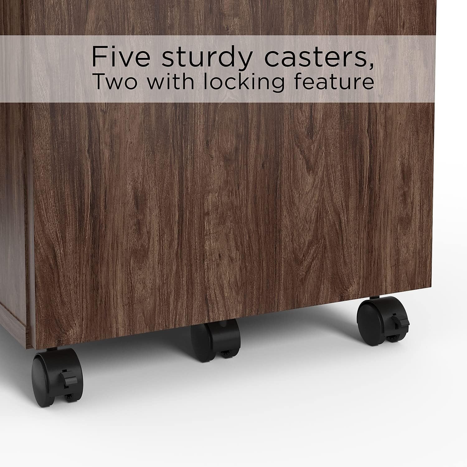 Union & Scale Staples Essentials 3-Drawer Vertical File Cabinet, Letter & Legal Size Documents, Lockable & Mobile, 21.3" D x 15.6" W x 24.3" H, Natural