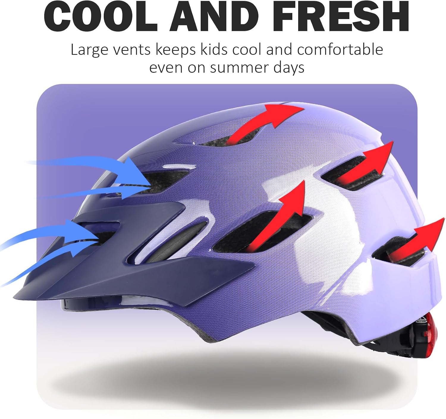 Kids Bike Helmet, Toddler Youth Helmet for Boys Girls, Ages 3-5, 5-8, 8-14