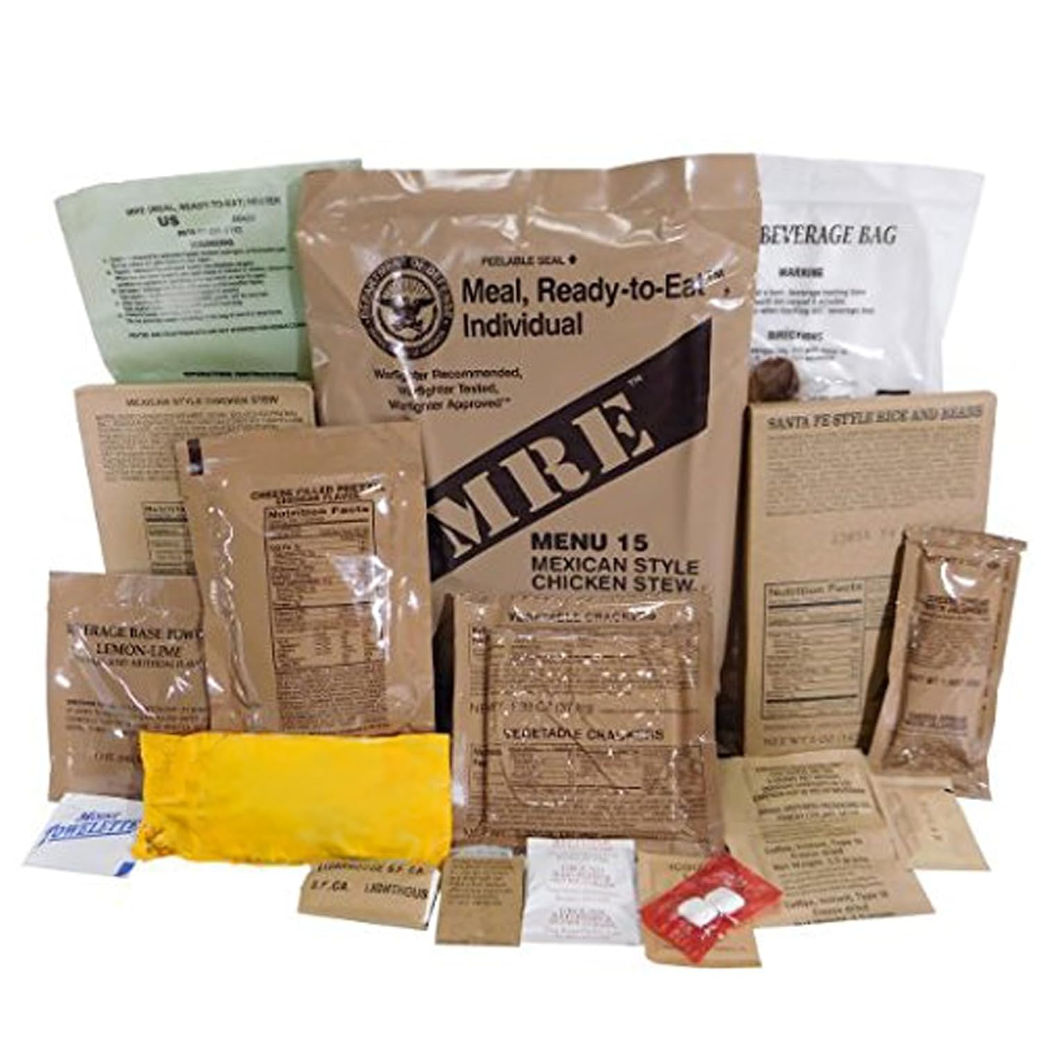 Genuine Military MRE Meal with Inspection Date September 2017 or Newer (Spaghetti with Meat Sauce) | Genuine US Military MRE