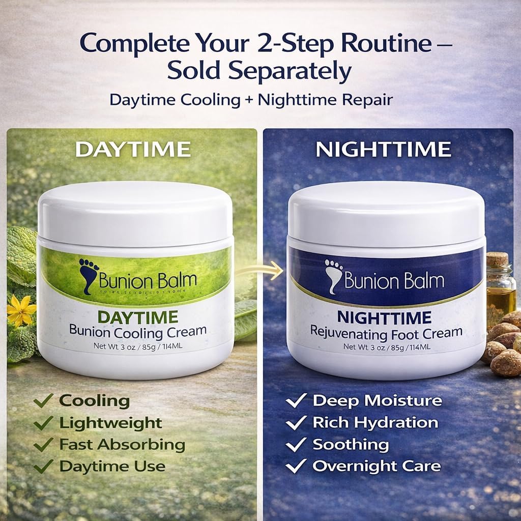 Bunion Balm Day Cream for Sensitive Bunions, Arnica and Menthol, Step 1 | Natural Hallux Valgus Salve for Daily Comfort
