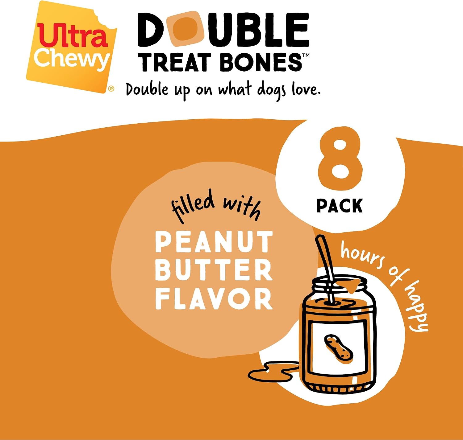 Ultra Chewy Chicken Double Treat Bones, 12 Count