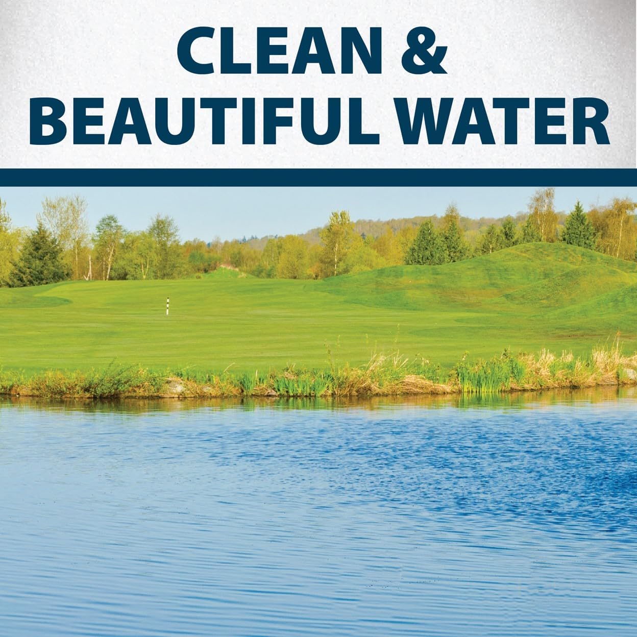 Airmax Pond Dye Plus, Nature's Blue Pond & Lake Water Colorant, 1 Gallon | Natural beneficial bacteria clarifier shades plants and algae from sunlight; fish and livestock safe