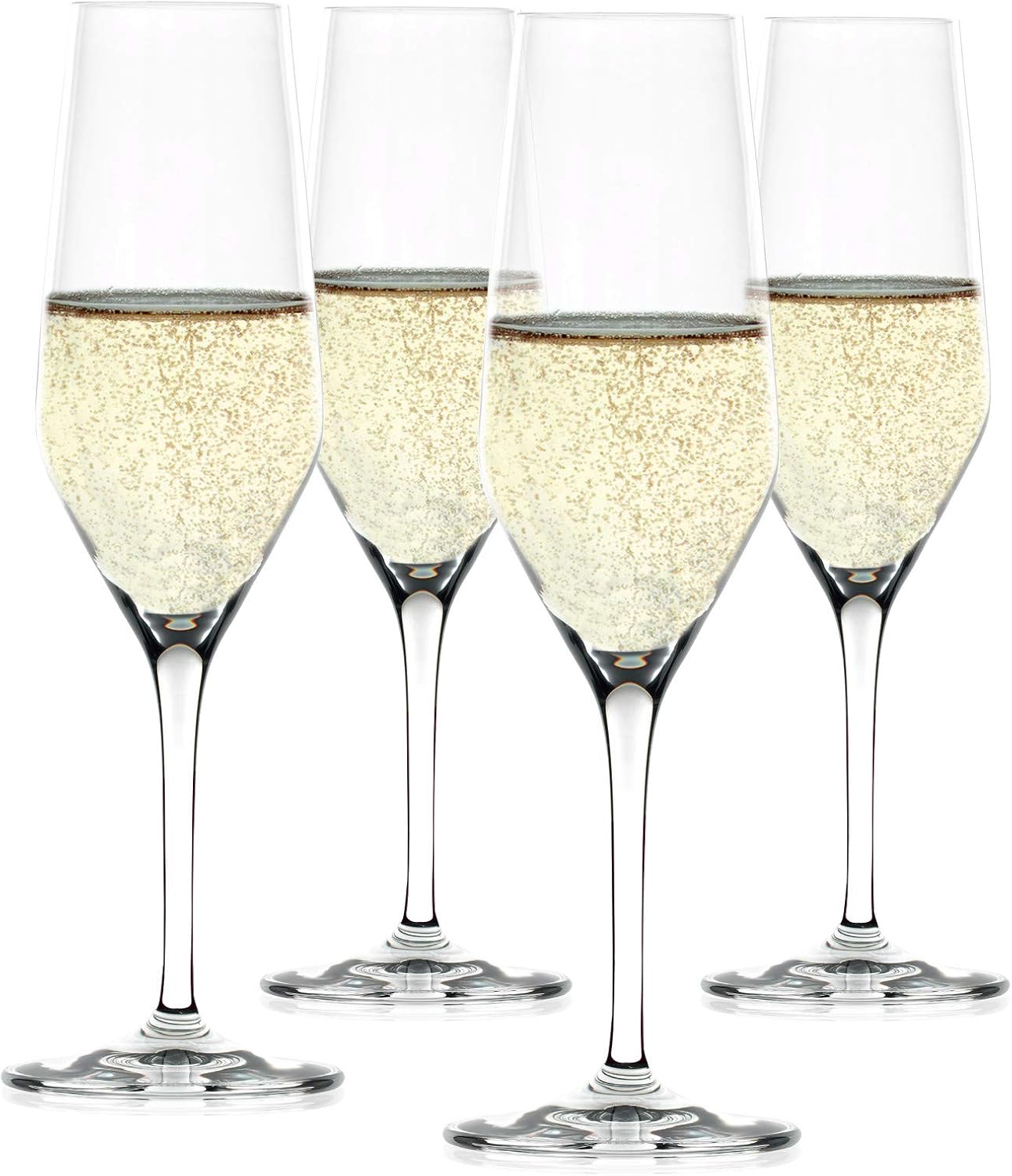 Spiegelau Style Crystal White Wine Glasses Gift Set, Elegant Stemmed Wine Glasses, Stylish Glassware for Dinner Party, Home Bar, Wedding Gifts, Birthday Gifts, Hosting Essentials, 15.5 oz, Set of 4