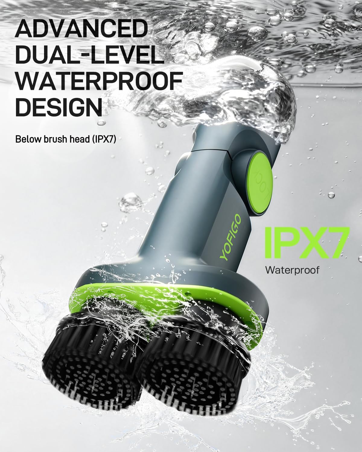 Electric Spin Scrubber Cordless Cleaning Brush | Adjustable Handle and Powerful Motor for Deep Cleaning Bathroom, Tile, Shower