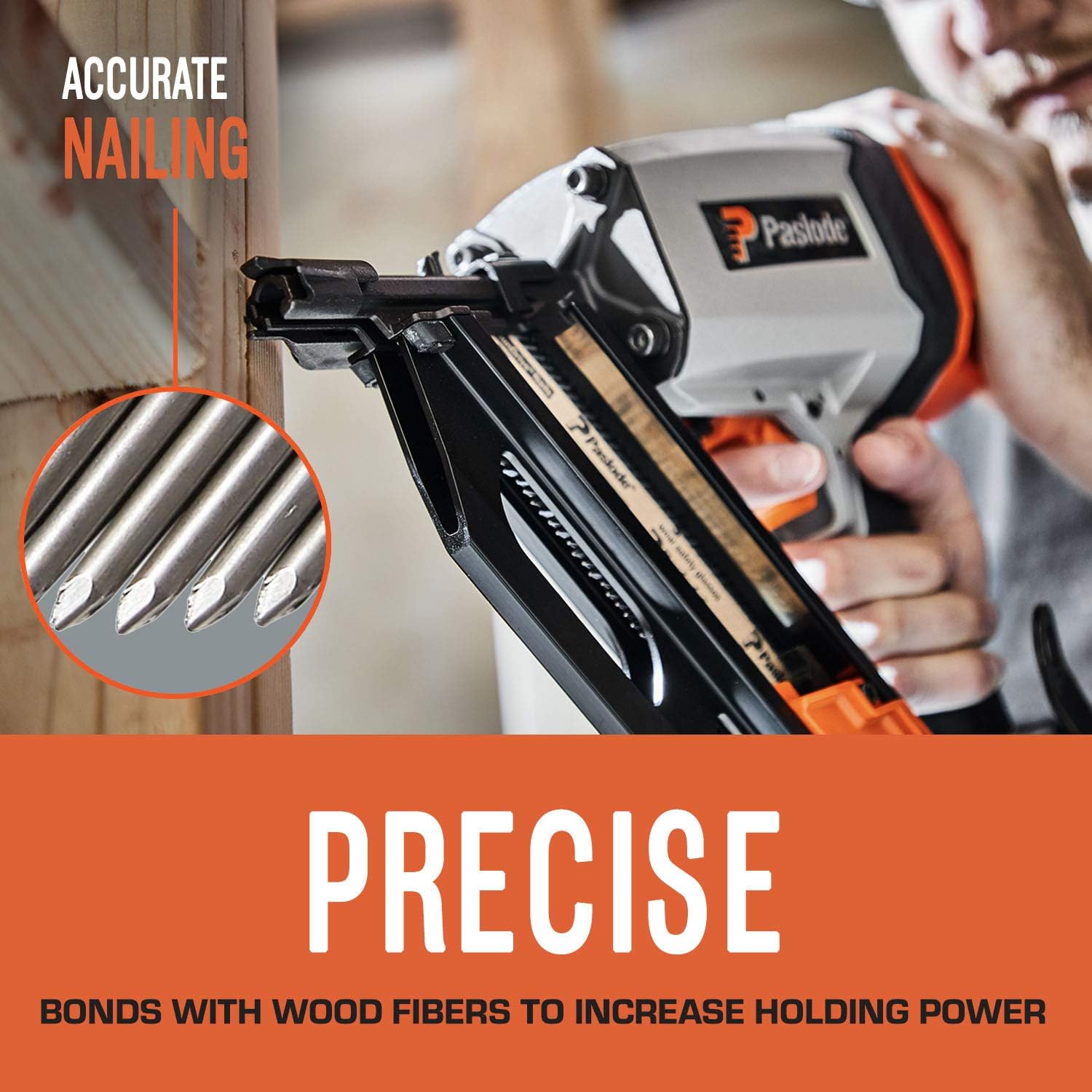 Paslode, Framing Nails, 650604, 30 Degree RounDrive Brite, 2 3/8 inch x.113 Gauge, Smooth, 2,000 per Box
