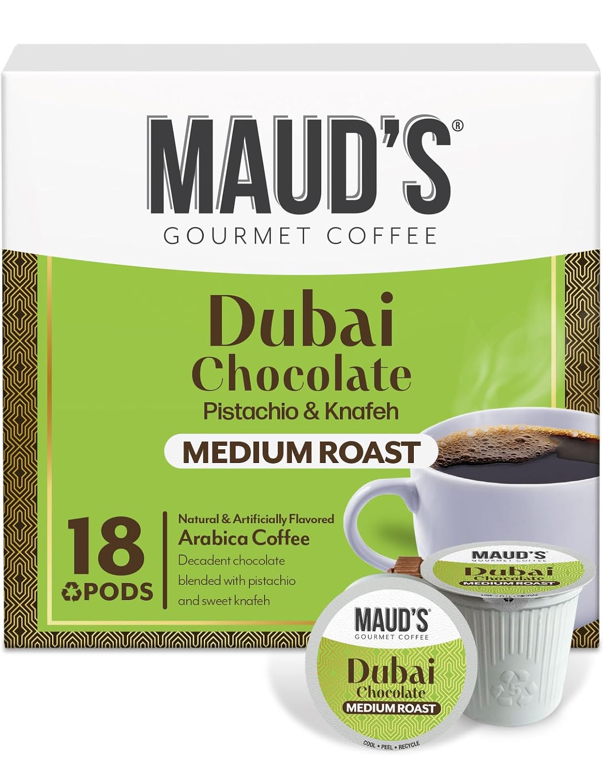 Maud's Family Pack Coffee Pods Variety Pack, 136ct, 12 Assorted Flavors | Medium Roast Flavored Coffee in Single Serve Pods – 100% Arabica Coffee, Compatible with Keurig Coffee Makers