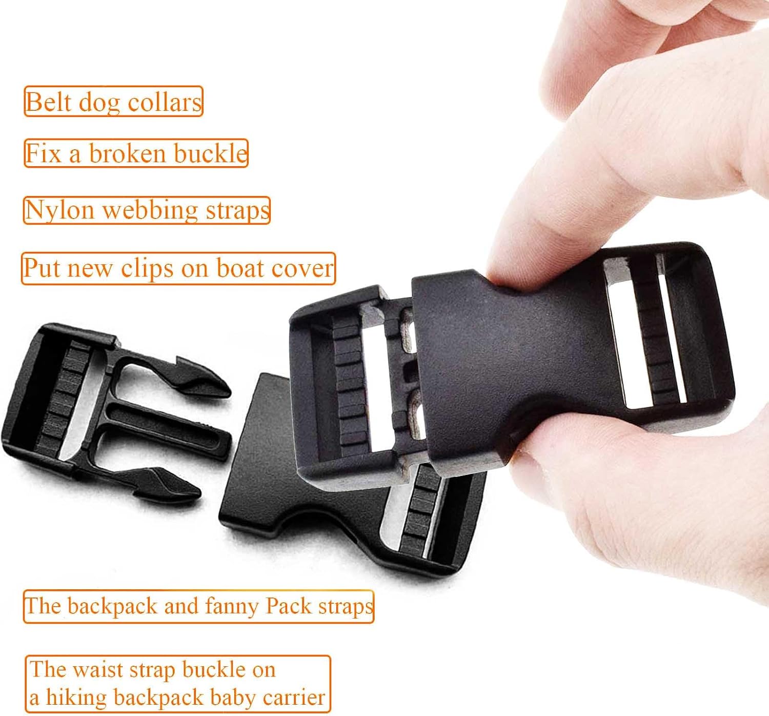 Buckle 1" Wide Inside, Quick Side Release Buckle for 1 inch/25mm Webbing Straps