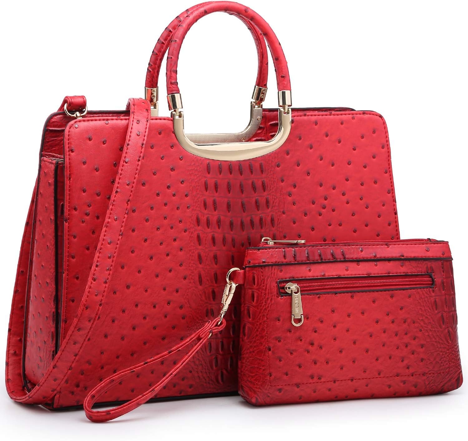 Womens Handbag Top Handle Shoulder Bag Tote Satchel Purse Work Bag with Matching Wallet