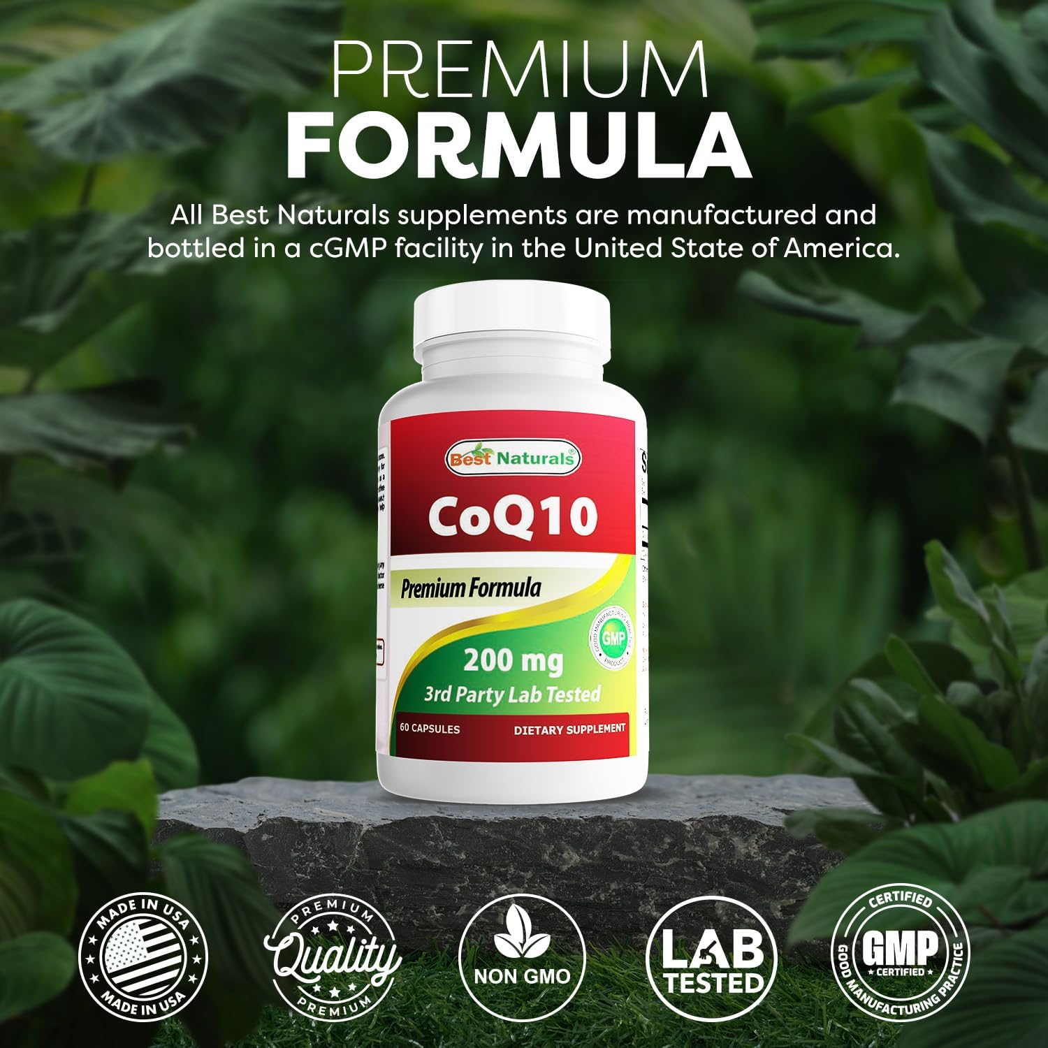 Best Naturals COQ10 200 mg, 60 Capsules
