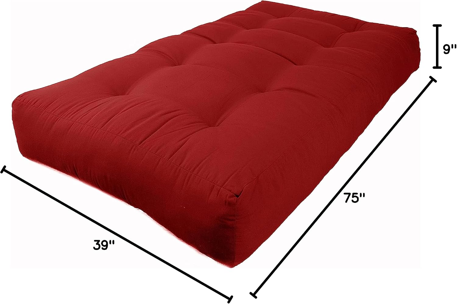 Blazing Needles Renewal 9" Twill Futon Mattress, Queen, Sage