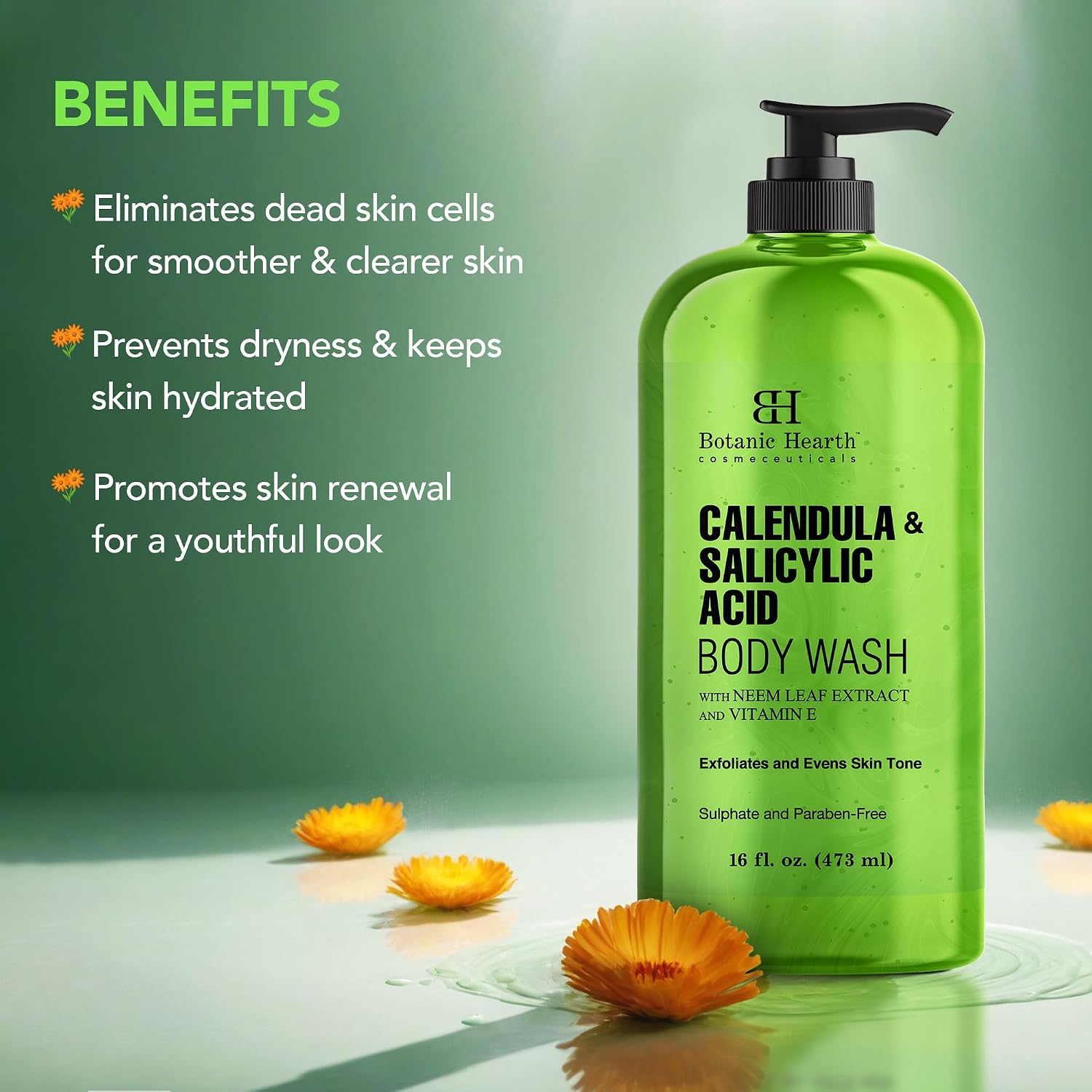 Botanic Hearth Tea Tree Body Wash With 100% Tea Tree Oil - 16 Fl oz