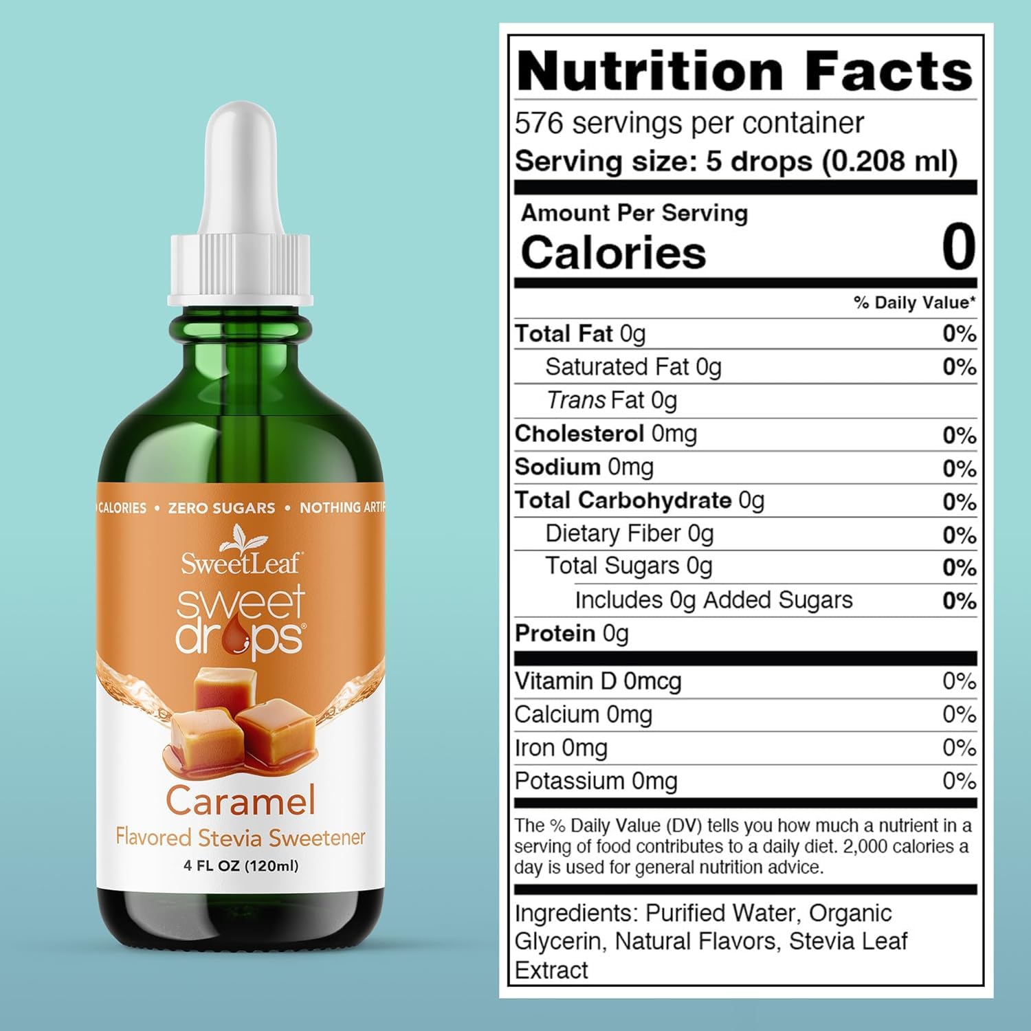 SweetLeaf Stevia Drops Liquid Sweetener, SteviaClear - 4 Fl Oz, Pack of 2 | Unflavored Sweet Drops, Organic Stevia Leaf Extract, Zero Calorie, No Erythritol, Sugar Substitute, With Dropper