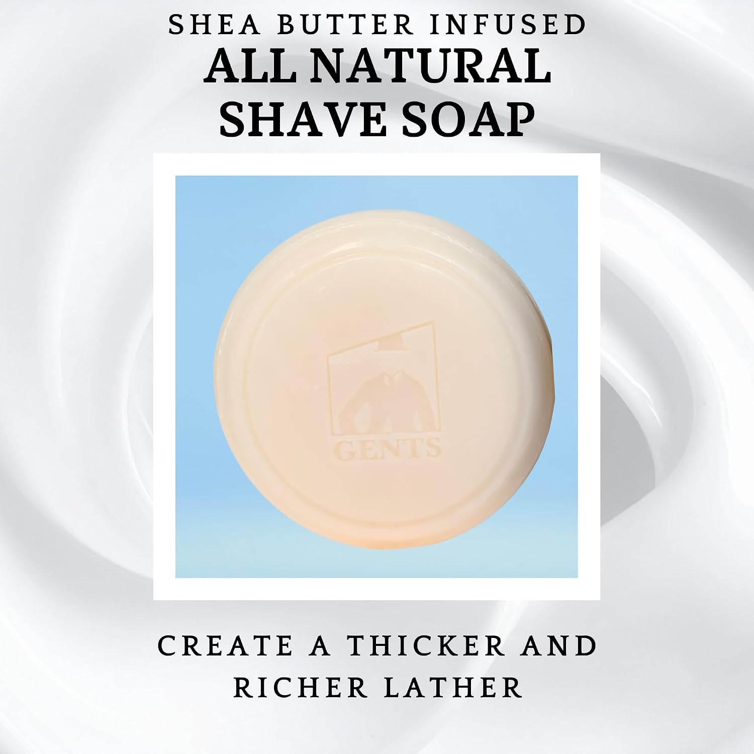 GENTS Men’s Shave Soap, 97% Natural Cedar Pine Scent, Rich Lather Wet Shaving, Traditional Shaving Soap for Men, 3oz Puck