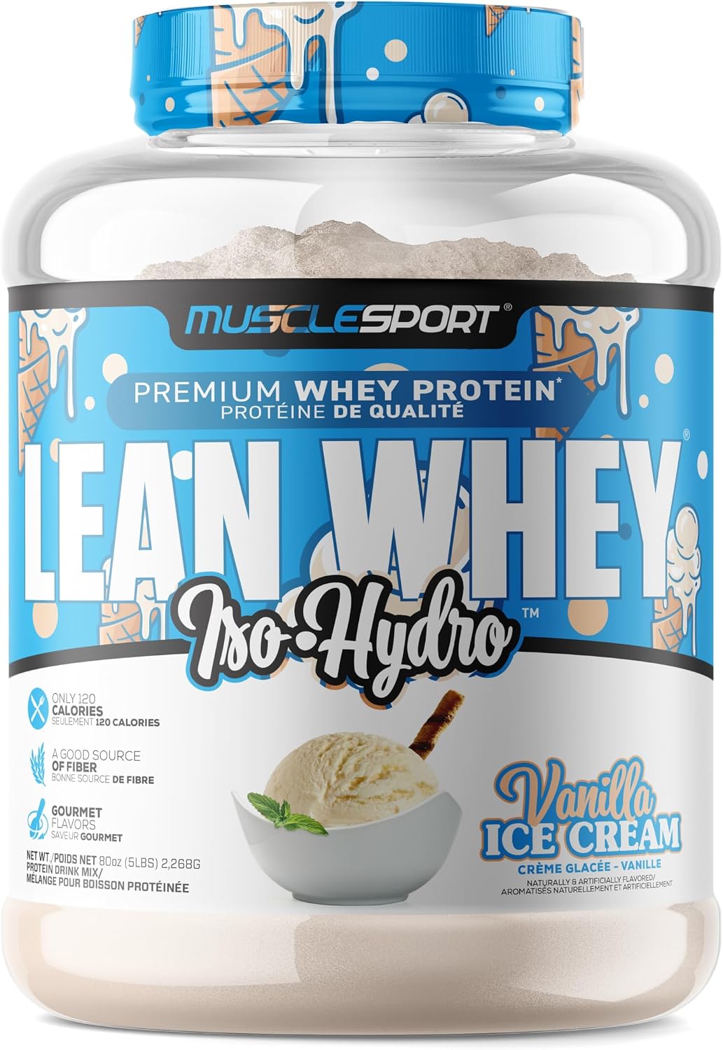 Musclesport Lean Whey Revolution™ Protein Powder - Whey Protein Isolate - Low Calorie, Low Carb, Low Fat