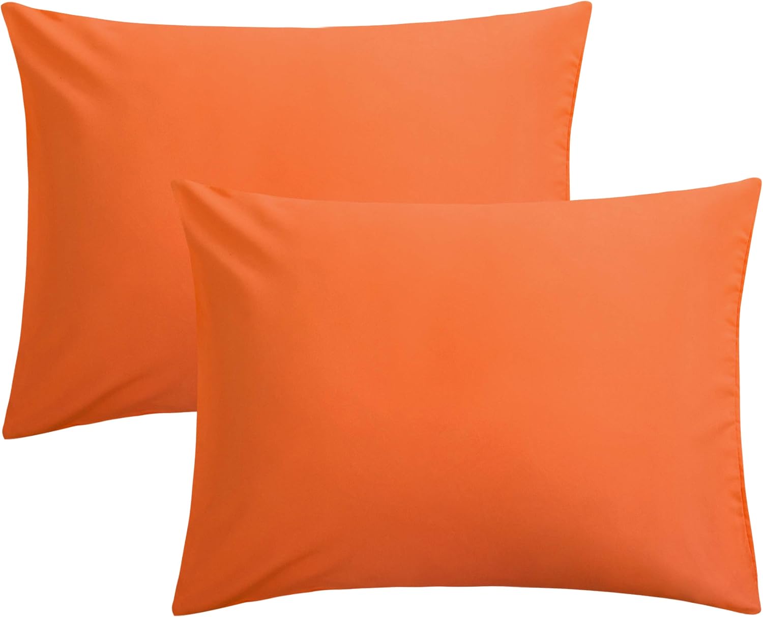 FLXXIE 2-Pack Microfiber Standard Pillow Cases, Envelope Style, White