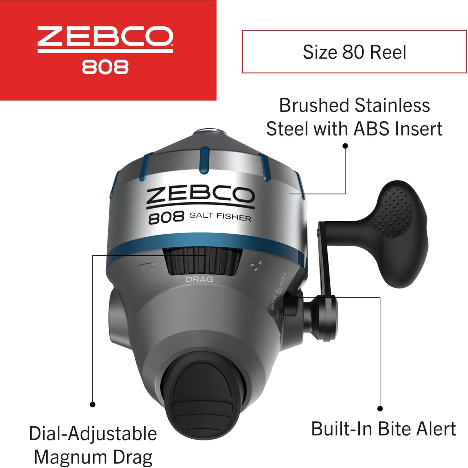 Zebco 808 Saltfisher Spincast Fishing