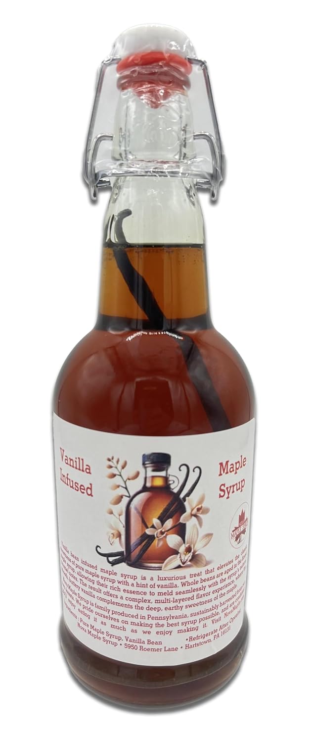 Vanilla Infused Nova Maple Syrup - Pint (16 Fl Oz)