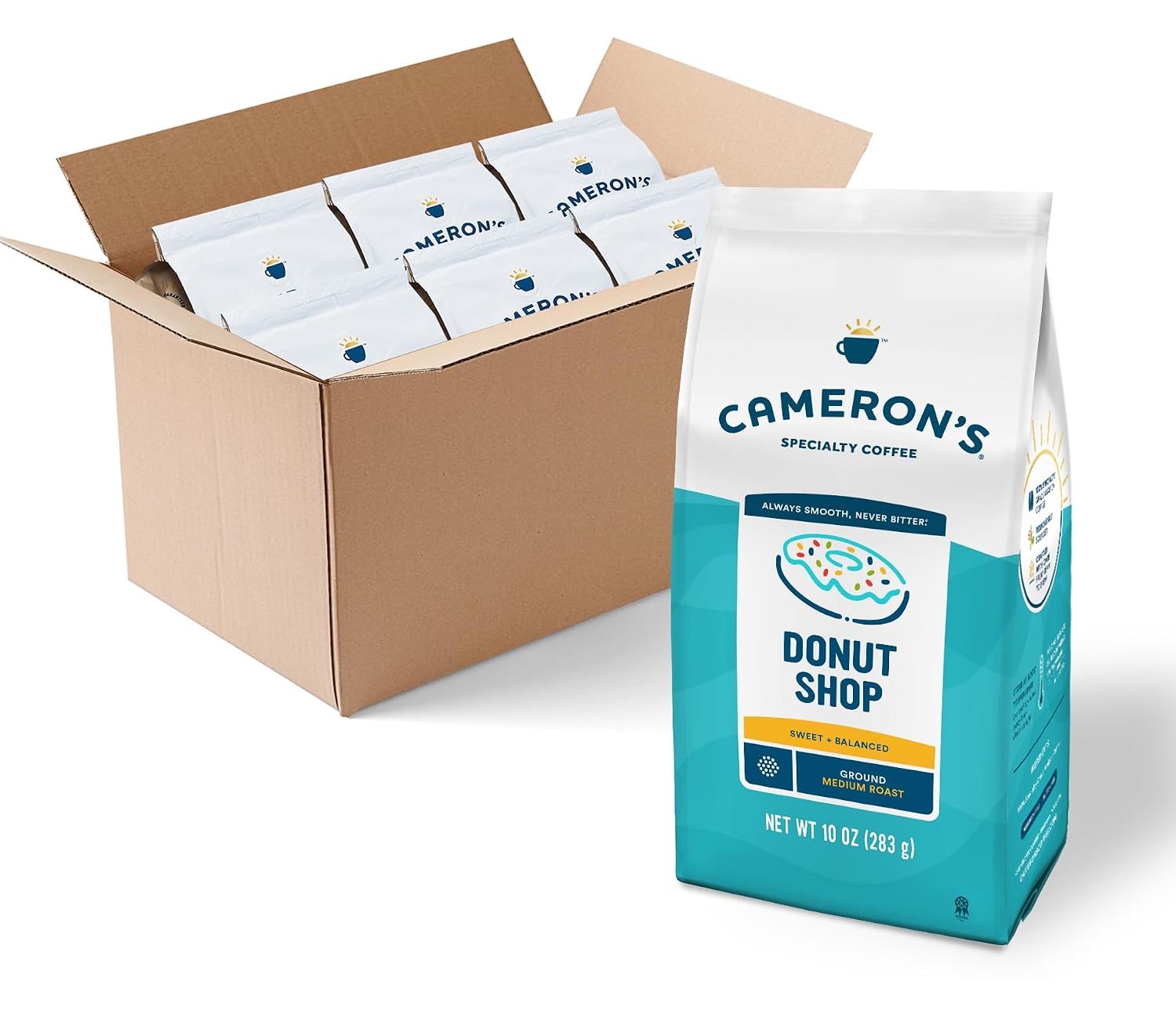 Cameron's Coffee Roasted Ground Coffee Bag, Flavored, Vanilla Hazelnut, 32 Ounce