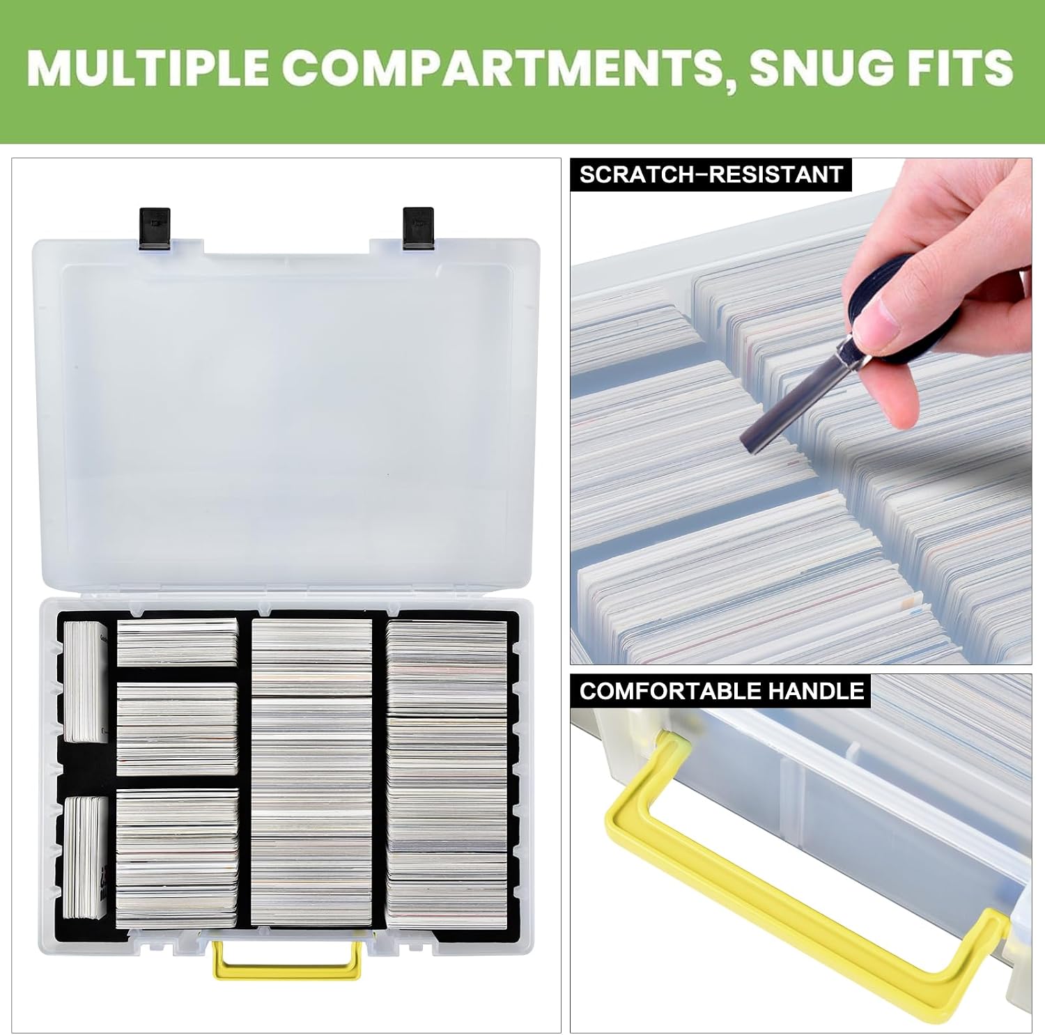 ALKOO 2200+ Trading Card Storage Box for MTG/for CAH, for Sports/Game Cards