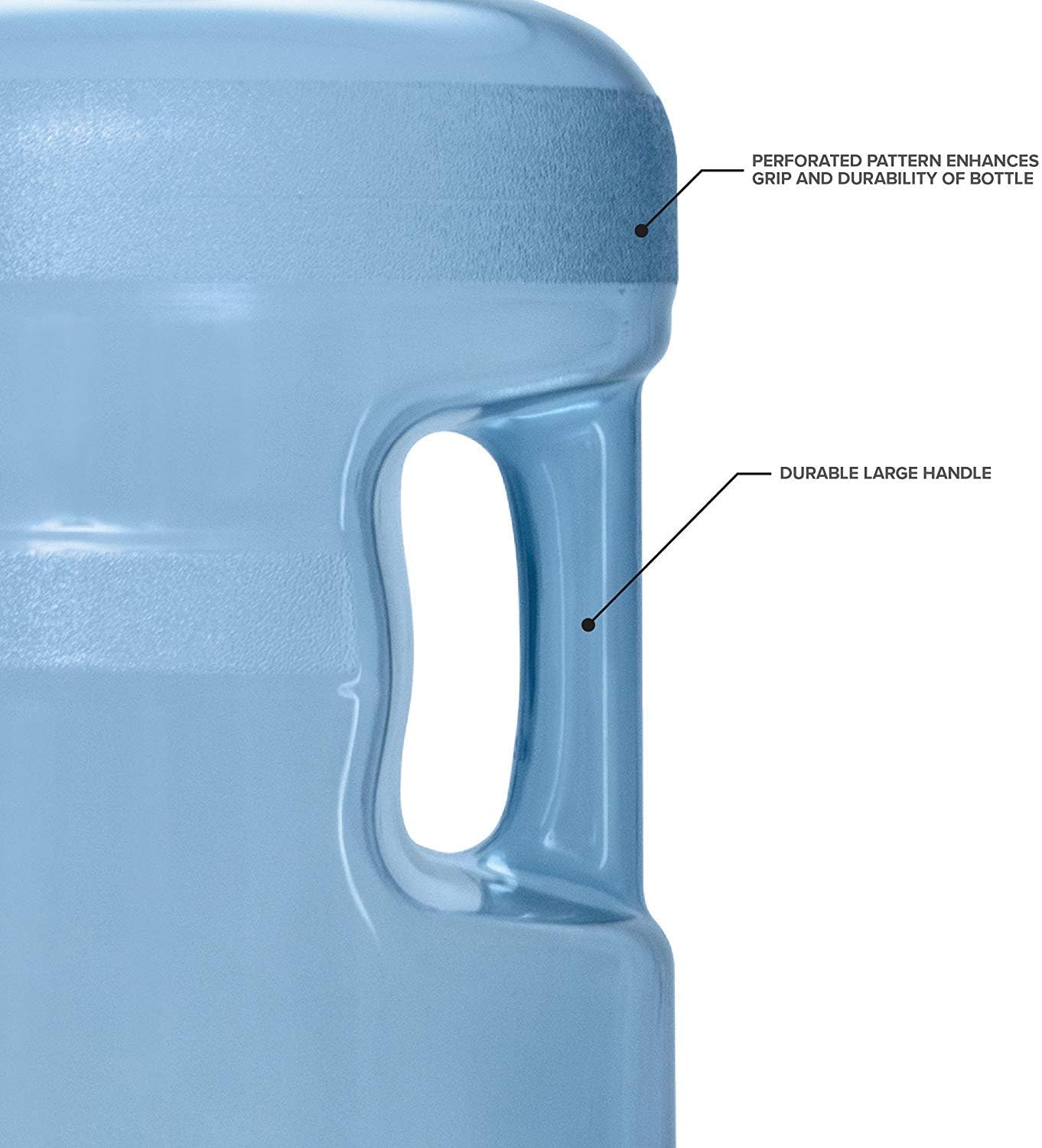 Brio 5 Gallon Plastic Crown Cap Reusable Water Bottle Container