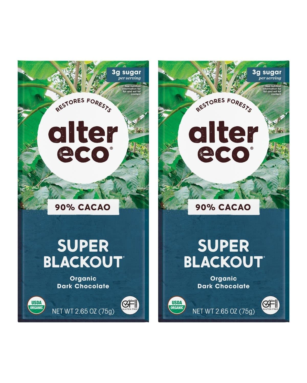Alter Eco, Bar Chocolate Dark Super Blackout Organic, 2.65 Ounce