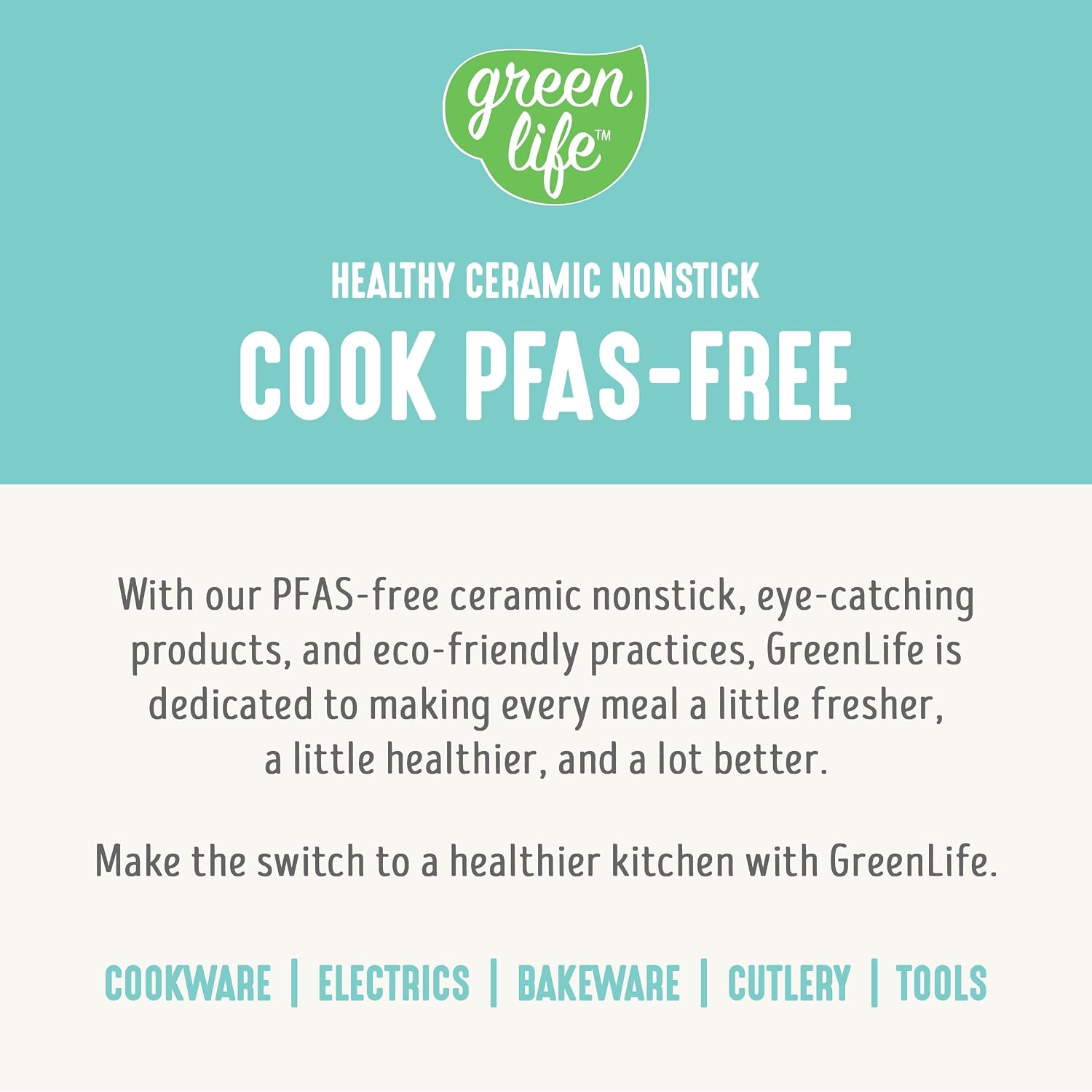 GreenLife 16 Piece Ceramic Nonstick Pots & Pans Cookware Set, Turquoise | PFAS-Free Ceramic Nonstick, Stockpot, Frying Pans, Saucepans, Sauté Pan, Stay-Cool Handles, Dishwasher & Oven Safe up to 350F