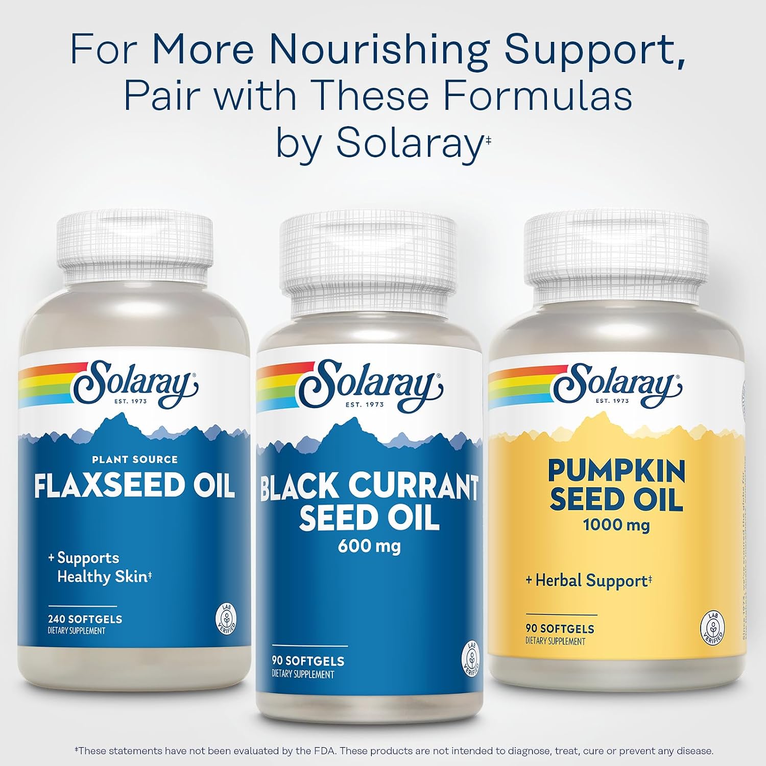 Solaray Pumpkin Seed Oil Capsules - Natural Omegas Pumpkin Seed Oil Extract Supplement for Women & Men
