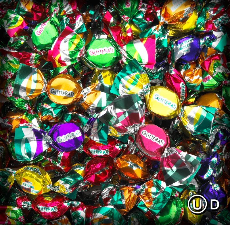 GLITTERATI Fruit & Berry Medley Italian Mini Hard Candies, Individually Wrapped Gourmet Candy, Natural Fruit Flavors, Vegan, Gluten Free, Non-GMO, 14 Oz Bag, 400 Count