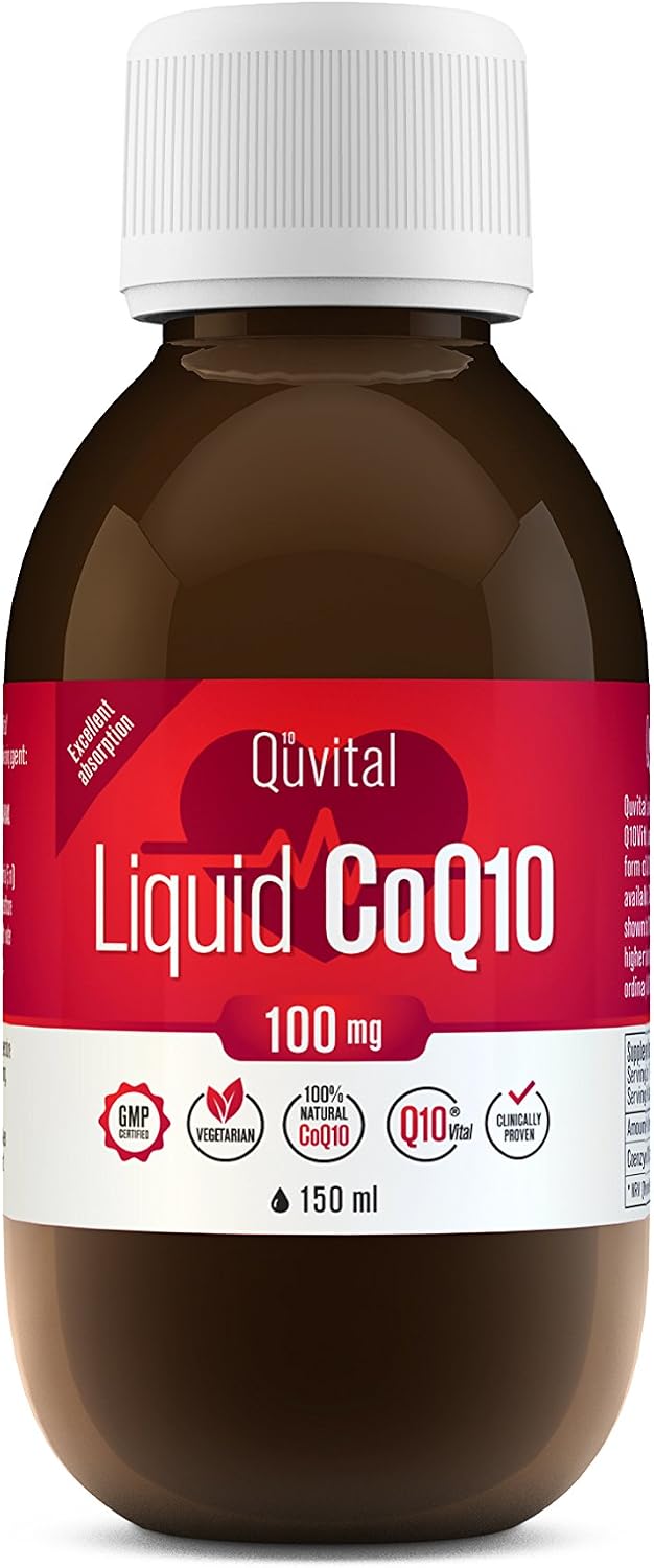 Q10Vital CoQ10 100 mg Liquid | Superior Absorption – Up to 9 Times Better Absorption | Strong Antioxidant for Heart Health, Energy Production