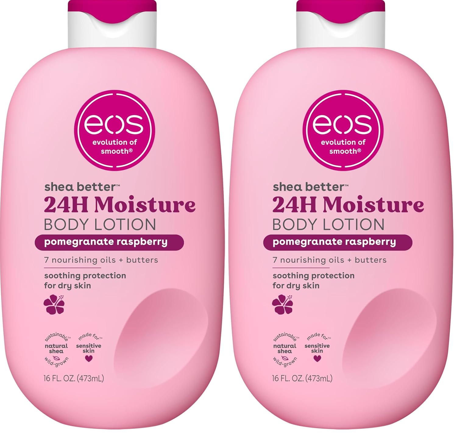 eos Shea Better 24H Moisture Body Lotion- Pomegranate Raspberry, 16 fl oz