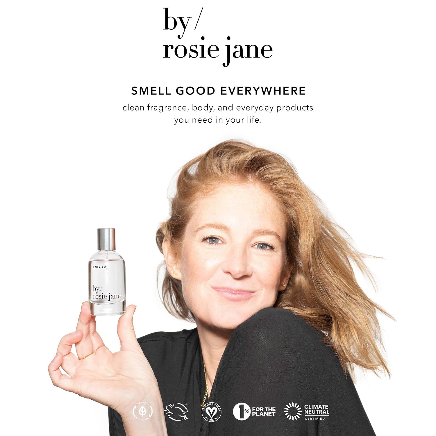 By Rosie Jane Eau De Parfum Spray (Leila Lou) - Clean Perfume for Women - Non-Toxic Body Mist with Notes of Juicy Pear, Sweet Jasmine & Tangerine Skin - Paraben, Sulfate & Phthalate Free (50ml)