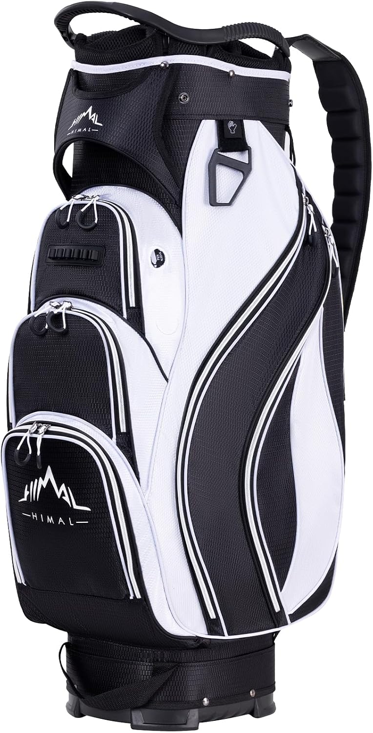 Golf Cart Bag, 14-Way Divider Top, Large Storage | Umbrella Holder,Handles