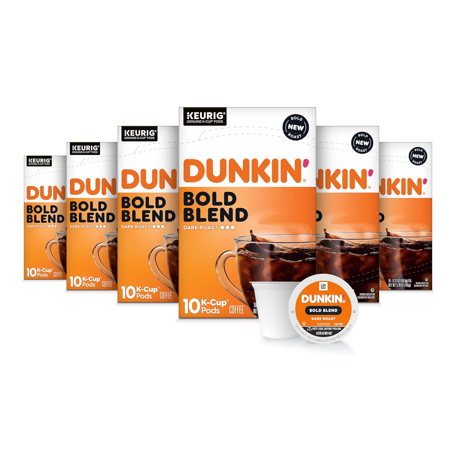 Dunkin’ French Vanilla Artificially Flavored Coffee, 60 Keurig K-Cup Pods | 6 boxes of 10 single serve coffee pods each, Smooth & rich flavor, Made with arabica coffee, Shelf stable, SNAP EBT eligible