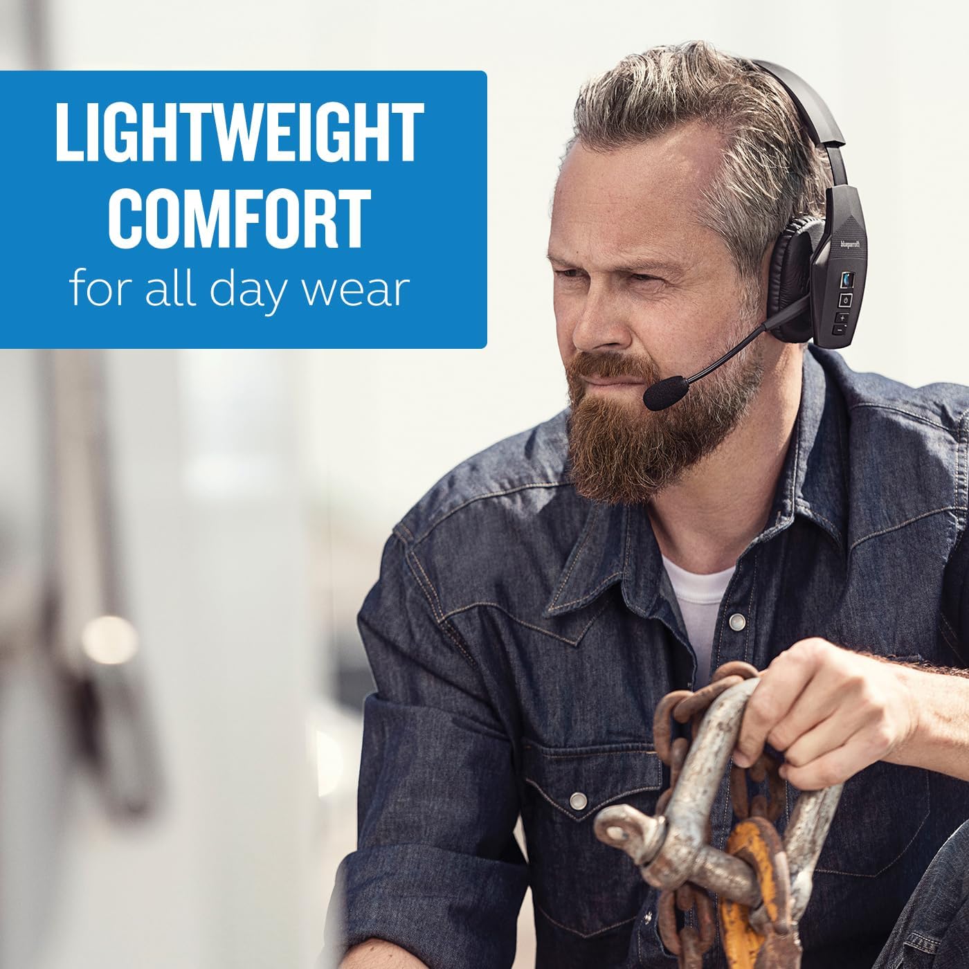 BlueParrott B550-XT Bluetooth Headset | 96% noise canceling headset for truck drivers; voice control, IP54-rated, 24 hr talk time