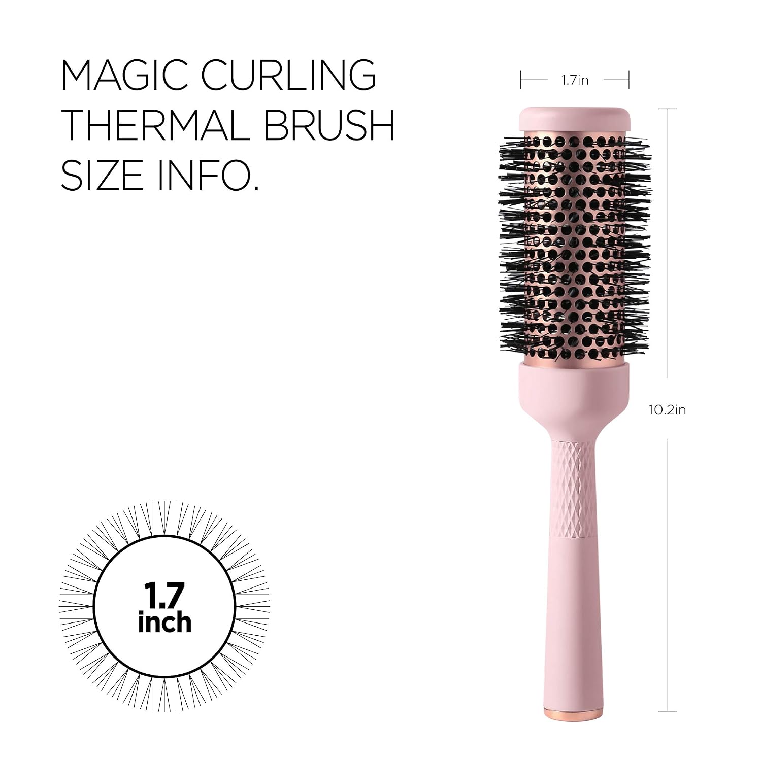 Magic Curling Round Brush (1 Inch) - Non-electronic, Self-Standing Round Brush, Great Blowout, Ceramic Coated Barrel, Quick Styling