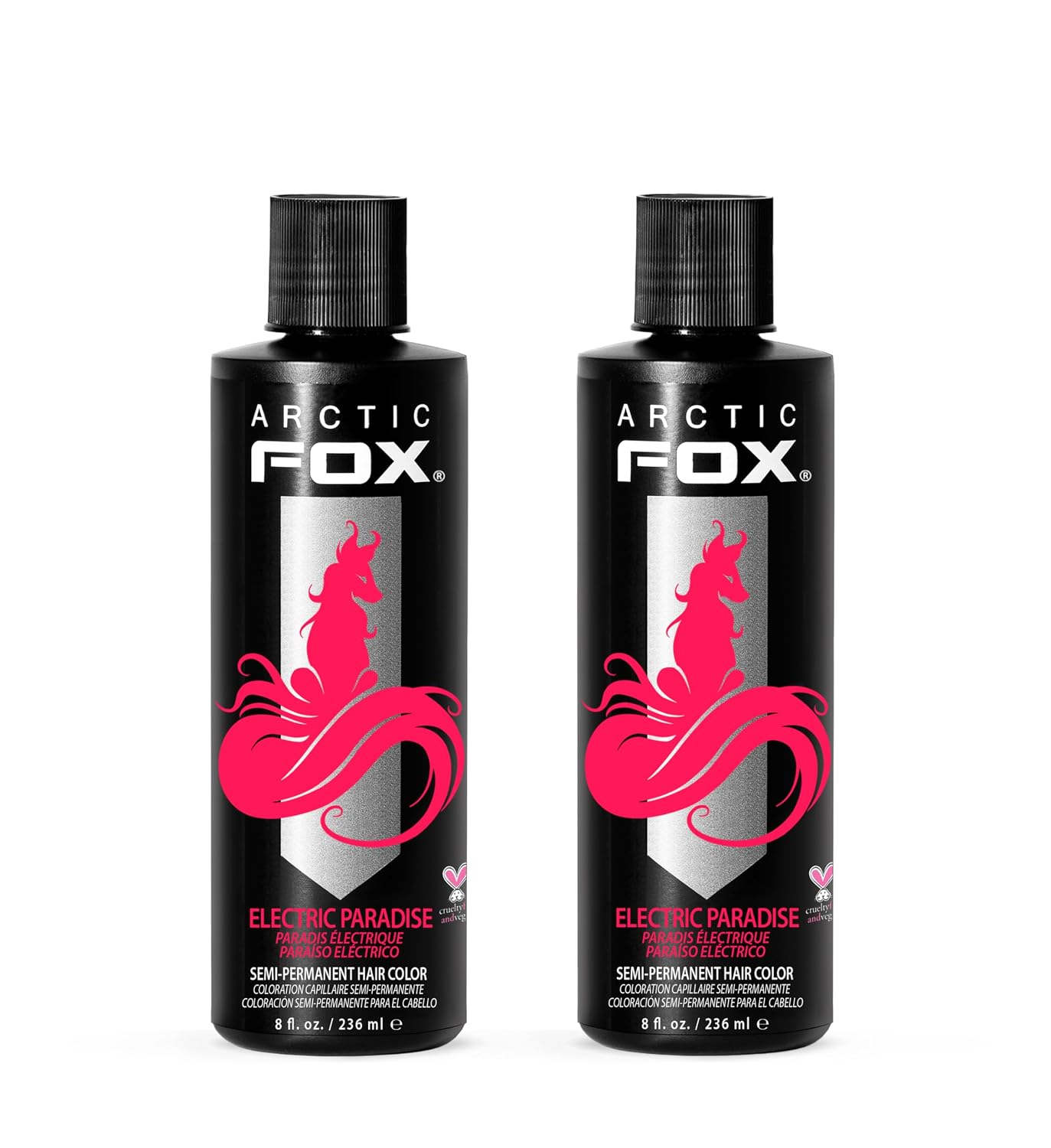 ARCTIC FOX Virgin Pink Semi-Permanent Hair Color - Vegan - 4 fl oz | Vivid and Vibrant, Cruelty Free, Ammonia Free, Peroxide Free, , Cream Formula