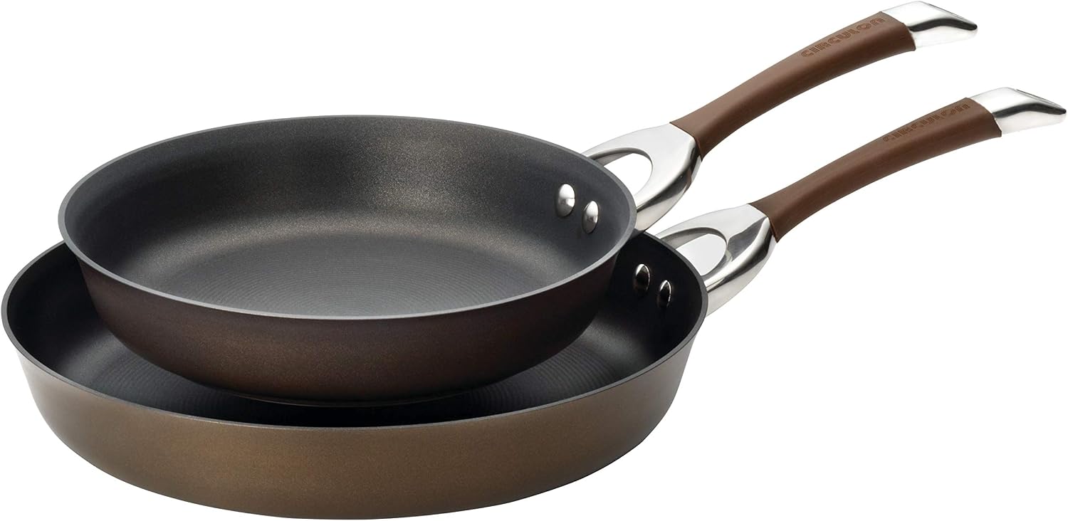 Circulon Symmetry Hard Anodized Nonstick Induction Frying Pan, 8.5-Inch Fry Pan, Black