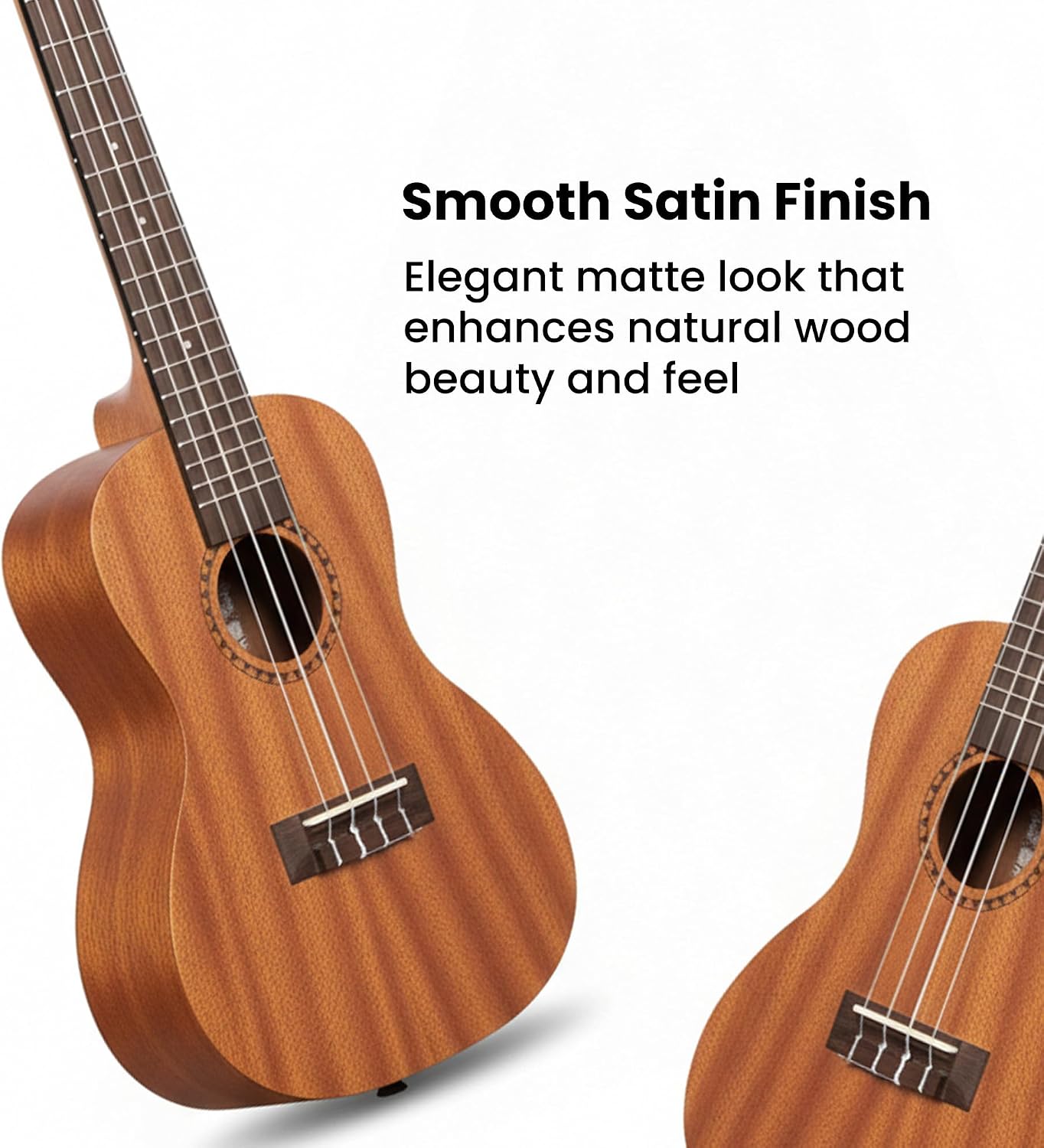 Kala KA-15C Satin Mahogany Concert Ukulele Bundle with Gig Bag, Tuner, Strap, Strings, Austin Bazaar Instructional DVD, and Polishing Cloth