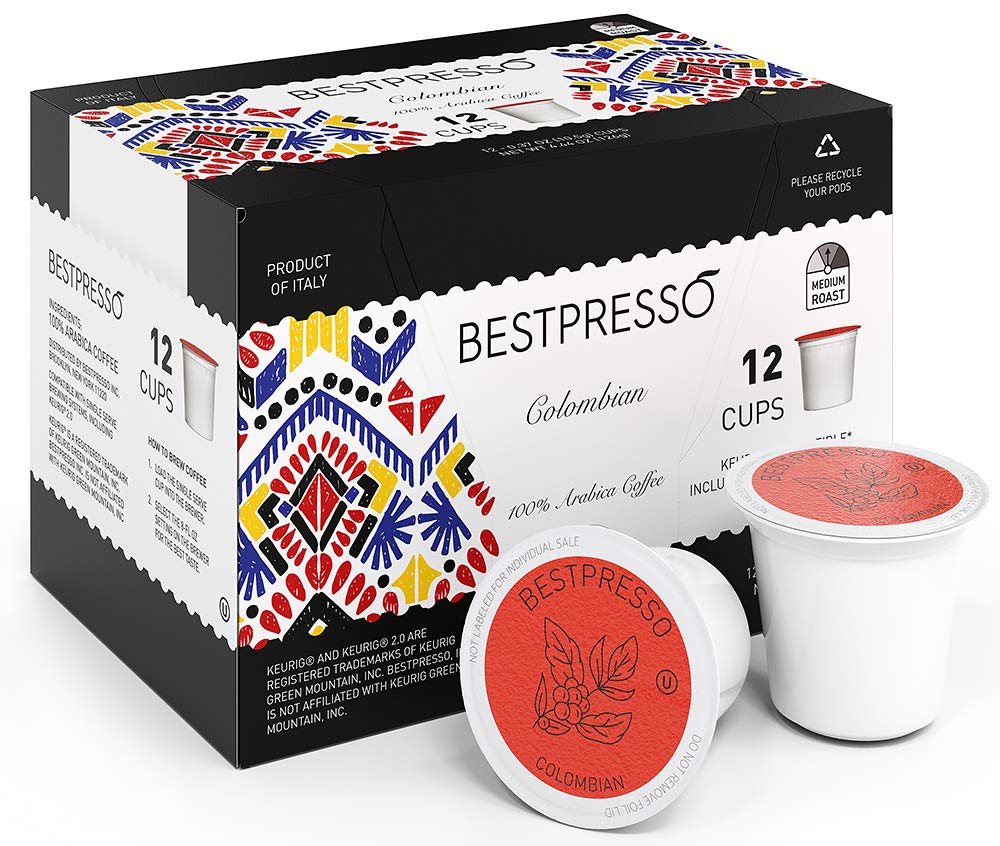 Bestpresso Coffee, Donut Shop Medium Roast Single Serve K-Cup Pods, 96 Count (Compatible With 2.0 Keurig Brewers) 8 Packs Of 12 Cups