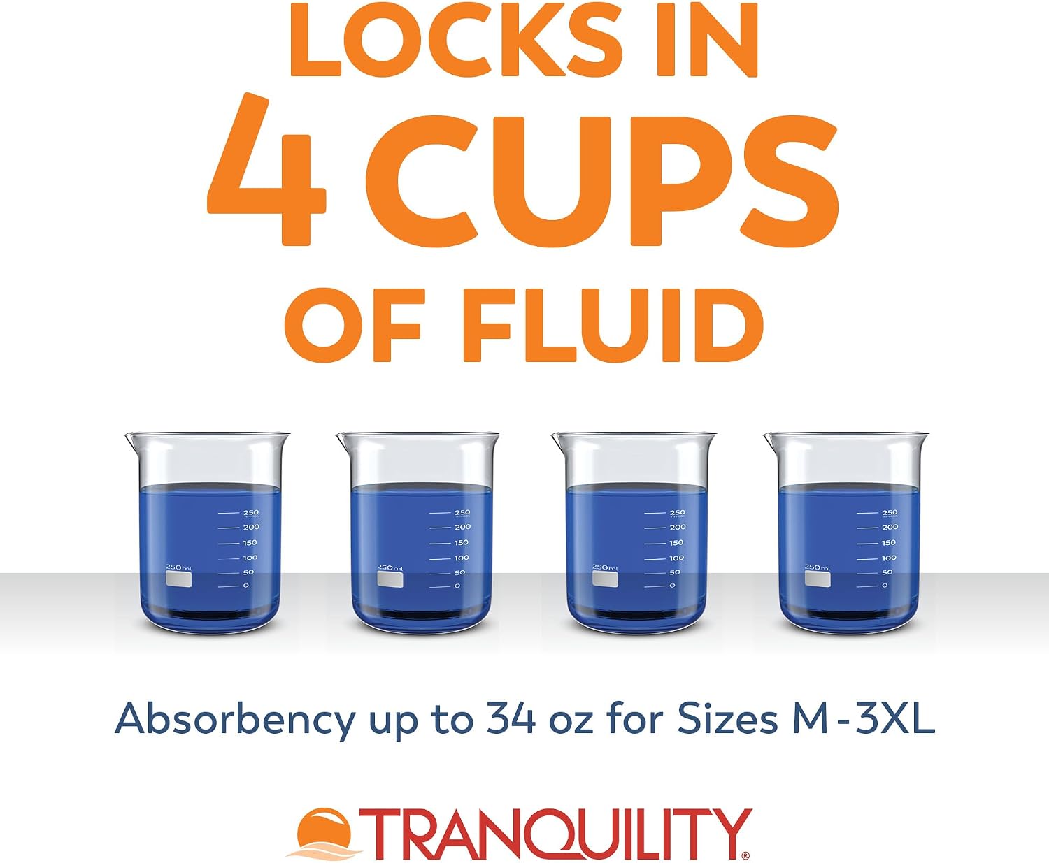 Tranquility Overnight Absorbent Underwear, S, Maximum, 36 in, 20 ct | All-Night Sleep, Breathable Comfort, Adult Diapers