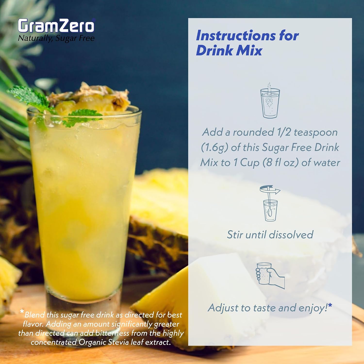 GramZero Raspberry Blush, Sugar Free Drink Mix, Pitcher Pack, Great For Nutrition Club Loaded Tea, Zero Calorie, Stevia Sweetened
